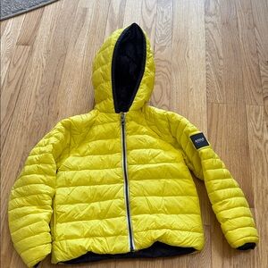 Aigle Kids Yellow Hooded Puffer Jacket